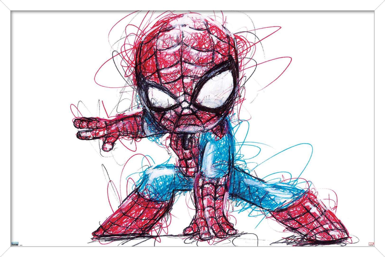 Marvel Comics - Spider-Man - Sketch Poster | eBay